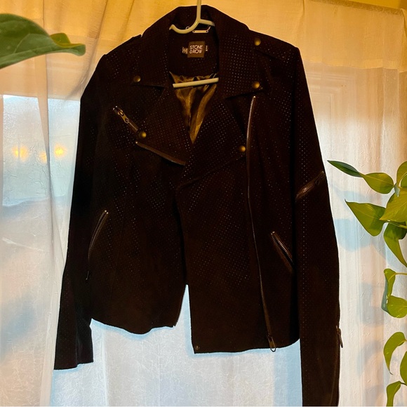 Genuine suede Volcom “Motorin” motorcycle jacket - Picture 2 of 11